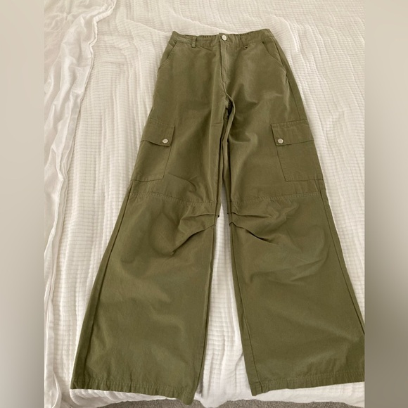 vestique Pants - Vestique Khaki Green cargo pants